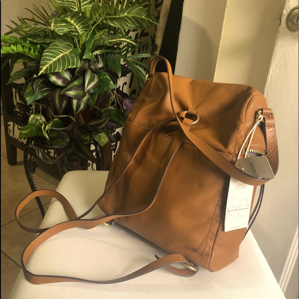 Lucky Brand Tan Leather Backpack